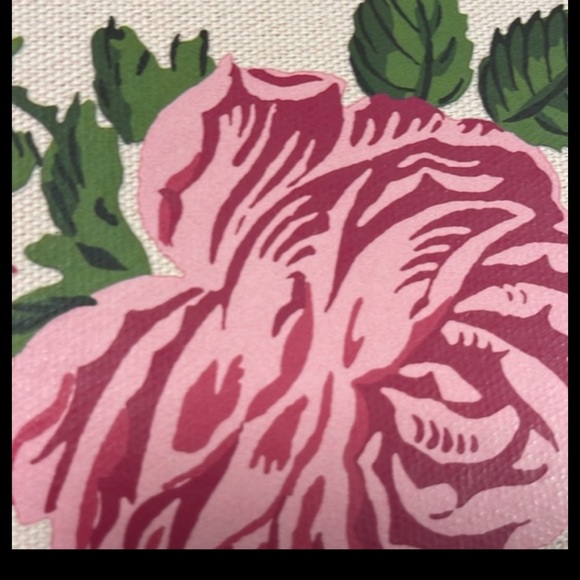 Carolina Herrera floral print large canvas cosmetics bag to shoulder bag - Picture 10 of 15